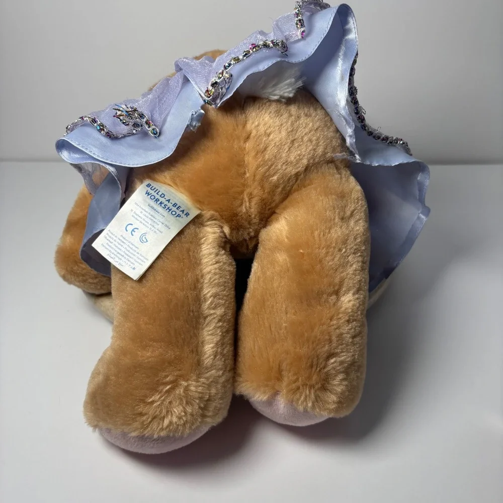 Build-A-Bear Workshop Bunny Rabbit Plush‎ in Purple Fireworks Dress Outfit Sound